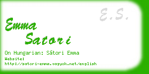 emma satori business card