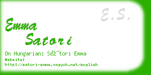 emma satori business card